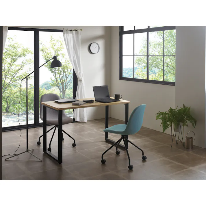 KOEKI 弘益 UTILITY RMT-CC01-B(GR) リモット キャスターチェア 45.5×55.5×79.5(座高42.5) 組立品 デスクチェア ワークチェア ミーティングチェア 布 オフィス 在宅ワーク RMTCC01BGR【別送品】