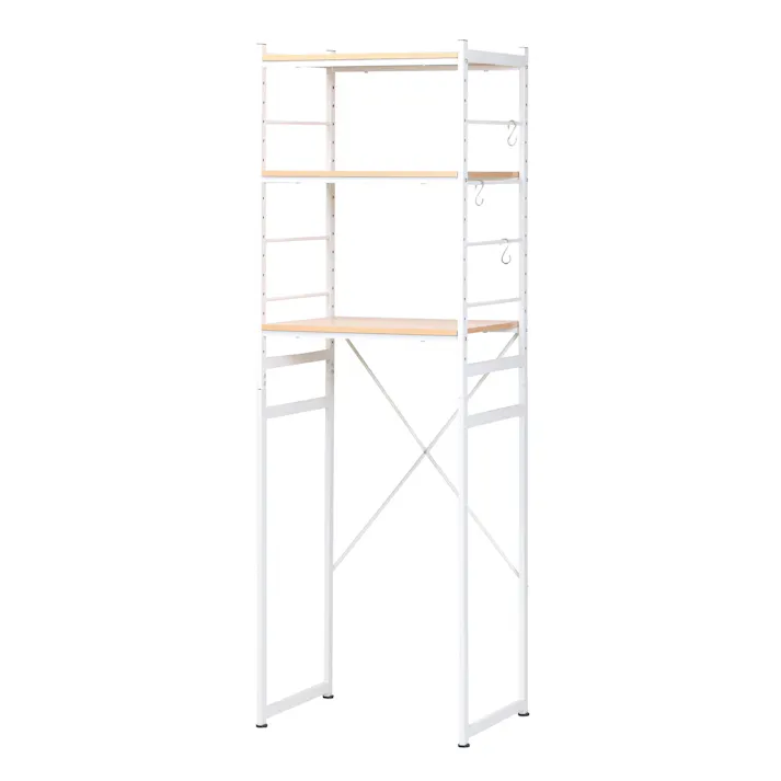 KOEKI 弘益 UTILITY RZR-4518(NA) 冷蔵庫ラック 58×45×180 棚板:54.5×44.5 組立品 ゴミ箱上ラック キッチン収納 棚板高さ調整可能 スチール製 省スペース おしゃれ RZR4518NA【別送品】