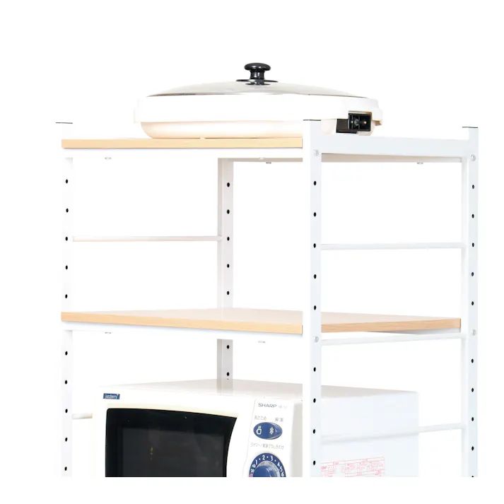 KOEKI 弘益 UTILITY RZR-4518(NA) 冷蔵庫ラック 58×45×180 棚板:54.5×44.5 組立品 ゴミ箱上ラック キッチン収納 棚板高さ調整可能 スチール製 省スペース おしゃれ RZR4518NA【別送品】