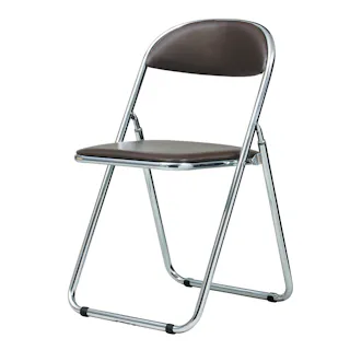 KOEKI 弘益 UTILITY SFC-2M(BR) 折り畳みイス ブラウン 45×47×76.5(座高44) 完成品 フォールディングチェア パイプ椅子 軽量 省スペース クッション付き 背・座パーツ交換可能 イベント 会議用 SFC2MBR【別送品】