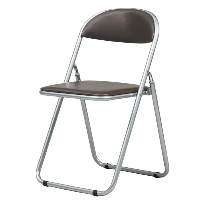 KOEKI 弘益 UTILITY SFC-2T(BR) 折り畳みイス ブラウン 45×47×76.5(座高44) 完成品 フォールディングチェア パイプ椅子 軽量 省スペース クッション付き 背・座パーツ交換可能 イベント 会議用 SFC2TBR【別送品】
