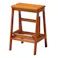 KOEKI 弘益 UTILITY STC-2(BR) ステップチェア2段 38×47.5×55 ステップ収納時:38×35.5×55 完成品 踏み台 折りたたみ踏み台 ステップスツール 木製 頑丈 コンパクト 玄関 キッチン STC2BR【別送品】