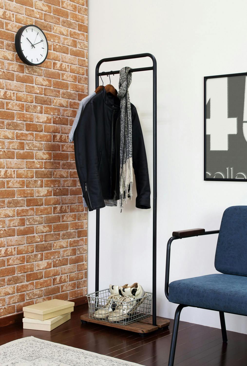 KOEKI 弘益 UTILITY VHG-C50(BR) コートハンガー 50×33×160 組立品