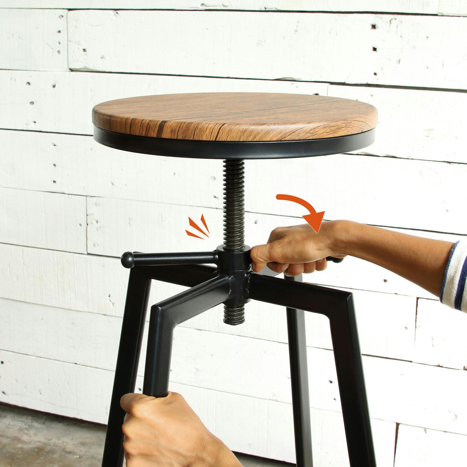 CALORE社製ハイスツール KOEKI 弘益 UTILITY VH-S30(BR) ハイスツール 50×50×61.5-75.5 座面φ30