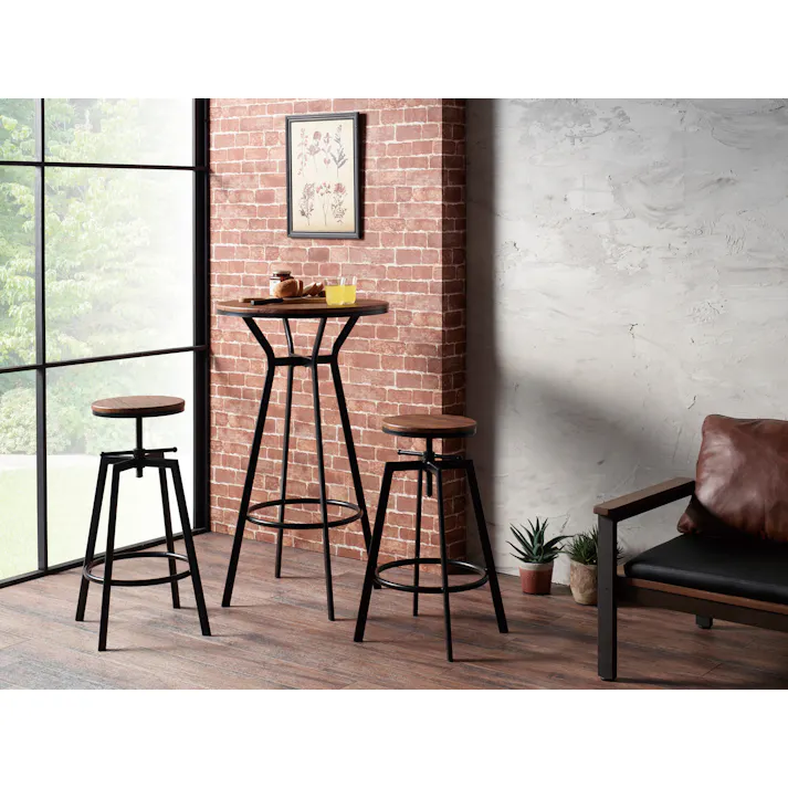 KOEKI 弘益 UTILITY VH-T60(BR) ハイテーブル 60×60×103 天板φ60 組立品 ダイニングテーブル スタンディングテーブル スチール製 木目調 お手入れ簡単 シンプルデザイン おしゃれ VHT60BR【別送品】