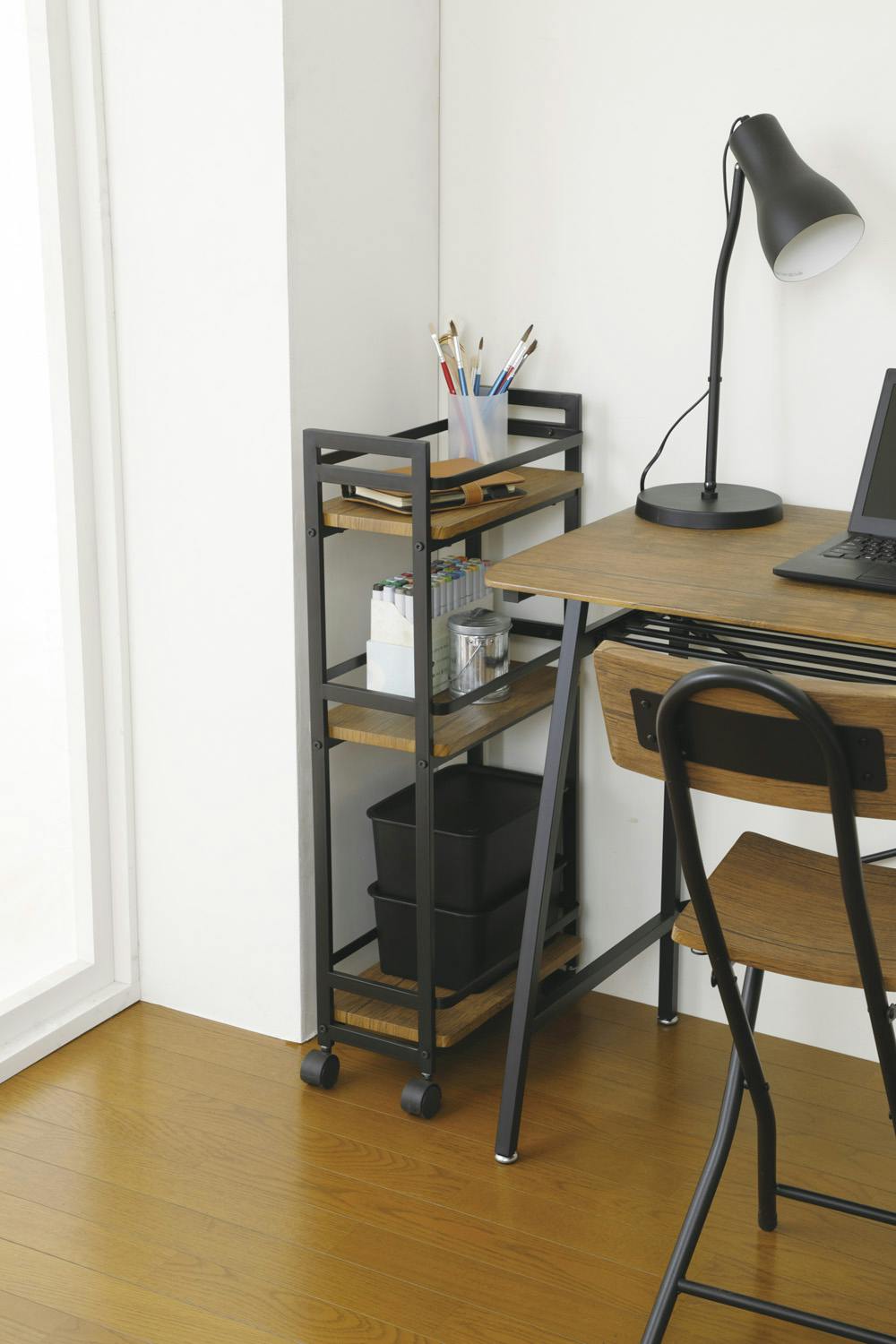 KOEKI 弘益 UTILITY VWG-200(BR) ワゴン 39×20×84 棚サイズ