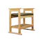 KOEKI 弘益 UTILITY W-5H(NA) 肘付スツール 53×35×51(座高35-41) 棚板サイズ:46×27 組立品 座敷椅子 クッション付き 高さ調整可能 和室 畳 旅館 W5HNA【別送品】