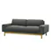 KOEKI 弘益 SIEVE 二人掛け ソファ SVE-SF012 bulge sofa 2seater(GR) グレー 完成品 ローソファ 肘付き オーク材 ナチュラル 北欧風 SVESF012GR【別送品】