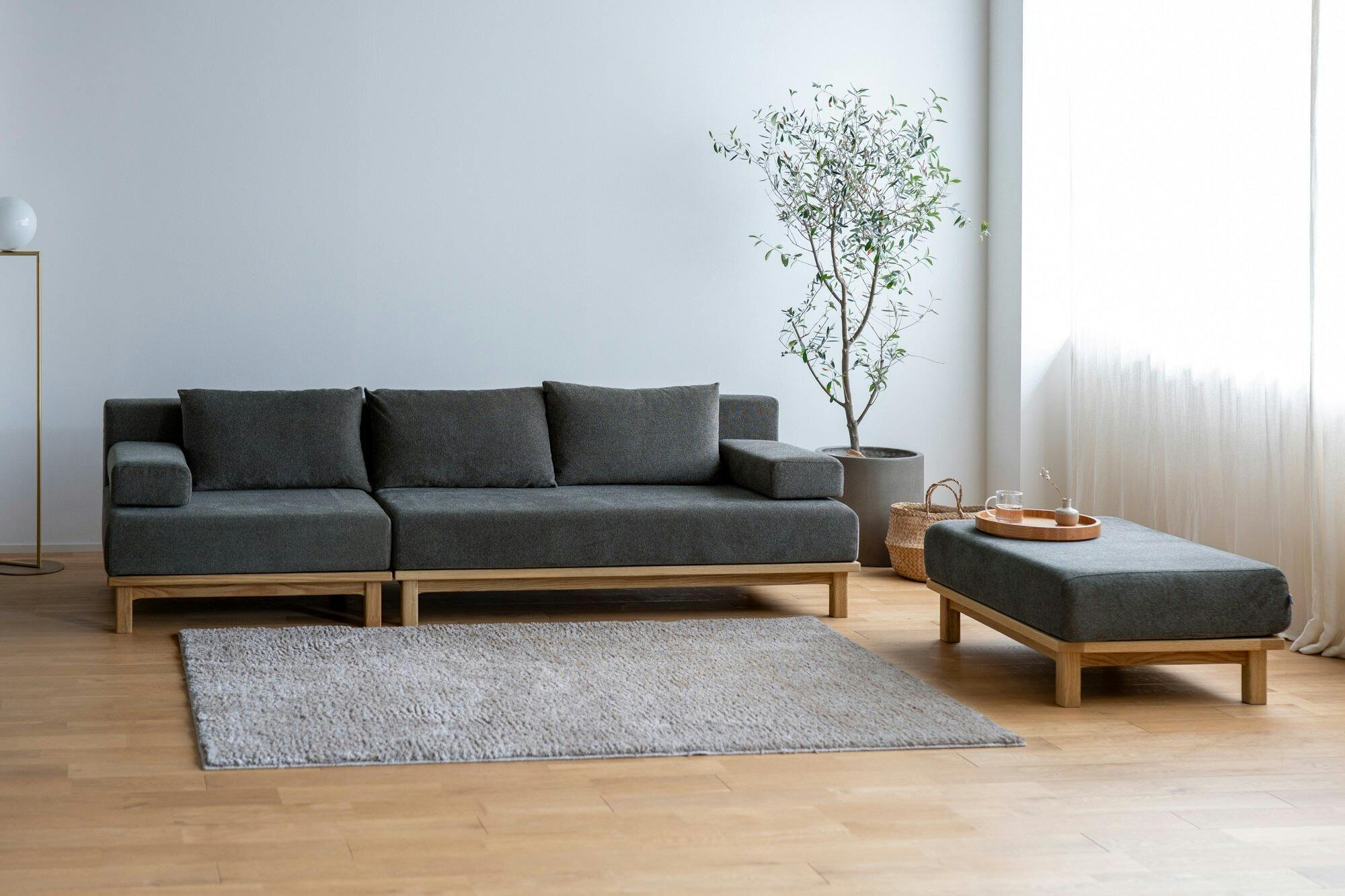 弘益 SIEVE オットマン SVE-SF013O rect.unit sofa ottoman(BL