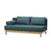 KOEKI 弘益 SIEVE 二人掛け ソファ SVE-SF013W rect.unit sofa wide(BL) ブルー 完成品 カウチソファ ローソファ 肘クッション付き オーク材 ナチュラル 北欧風 SVESF013WBL【別送品】