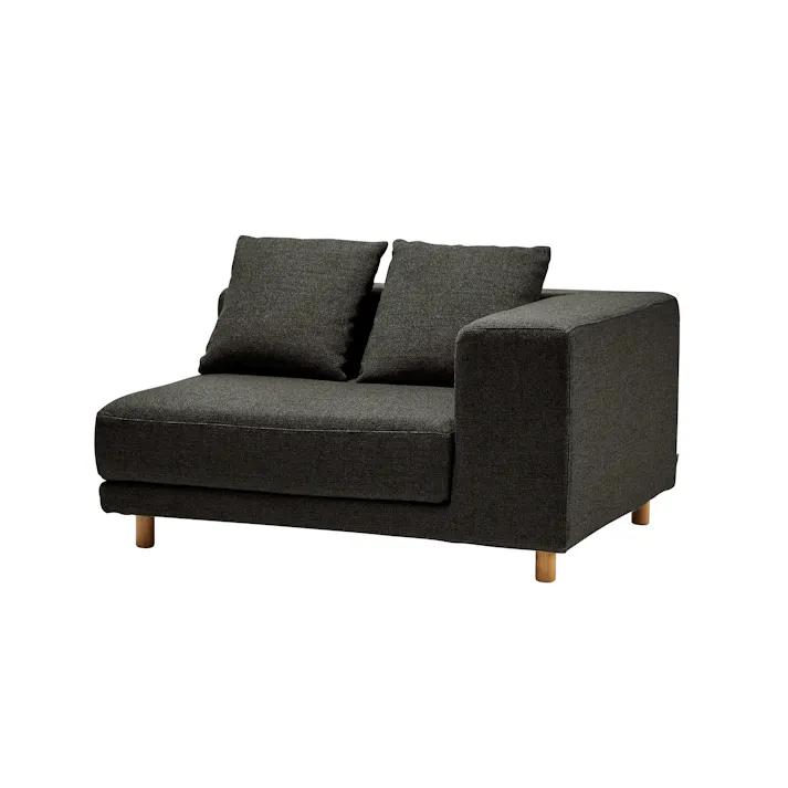 KOEKI 弘益 SIEVE 左肘コーナー ソファ SVE-SF022-L snug.unit sofa left arm(BK) ブラック 簡易組み立て ユニット 2人掛け 3人掛け オーク材 ナチュラル 北欧風 SVESF022LBK【別送品】