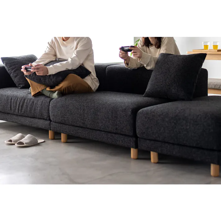 KOEKI 弘益 SIEVE 右肘コーナー ソファ SVE-SF022-R snug.unit sofa right arm(BE) ベージュ 簡易組み立て ユニット 2人掛け 3人掛け オーク材 ナチュラル 北欧風 SVESF022RBE【別送品】