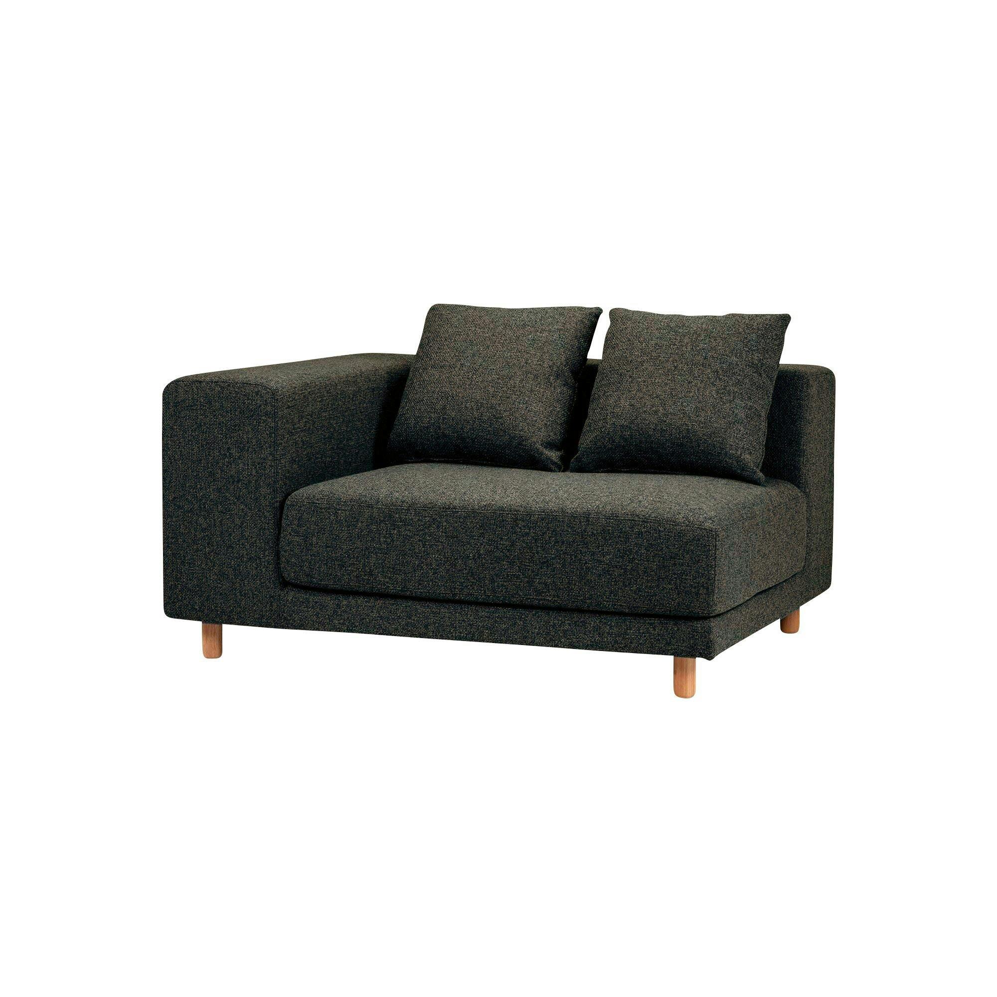 弘益 SIEVE 右肘コーナー ソファ SVE-SF022-R snug.unit sofa right arm(BK) ブラック 簡易組み立て  【4933178147573】 SVESF022RBK 【別送品】 | ソファー・オットマン 通販 | ホームセンターのカインズ