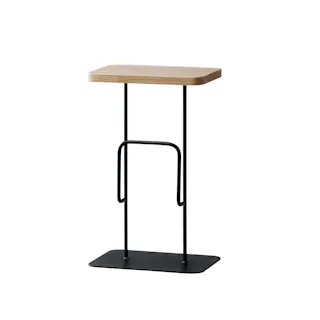KOEKI 弘益 SIEVE サイドテーブル ローテーブル SVE-ST001 antenna side table(BK) ブラック 完成品 スリム設計 スチール製 木製 収納付き オーク材 ナチュラル 北欧風 SVEST001BK【別送品】