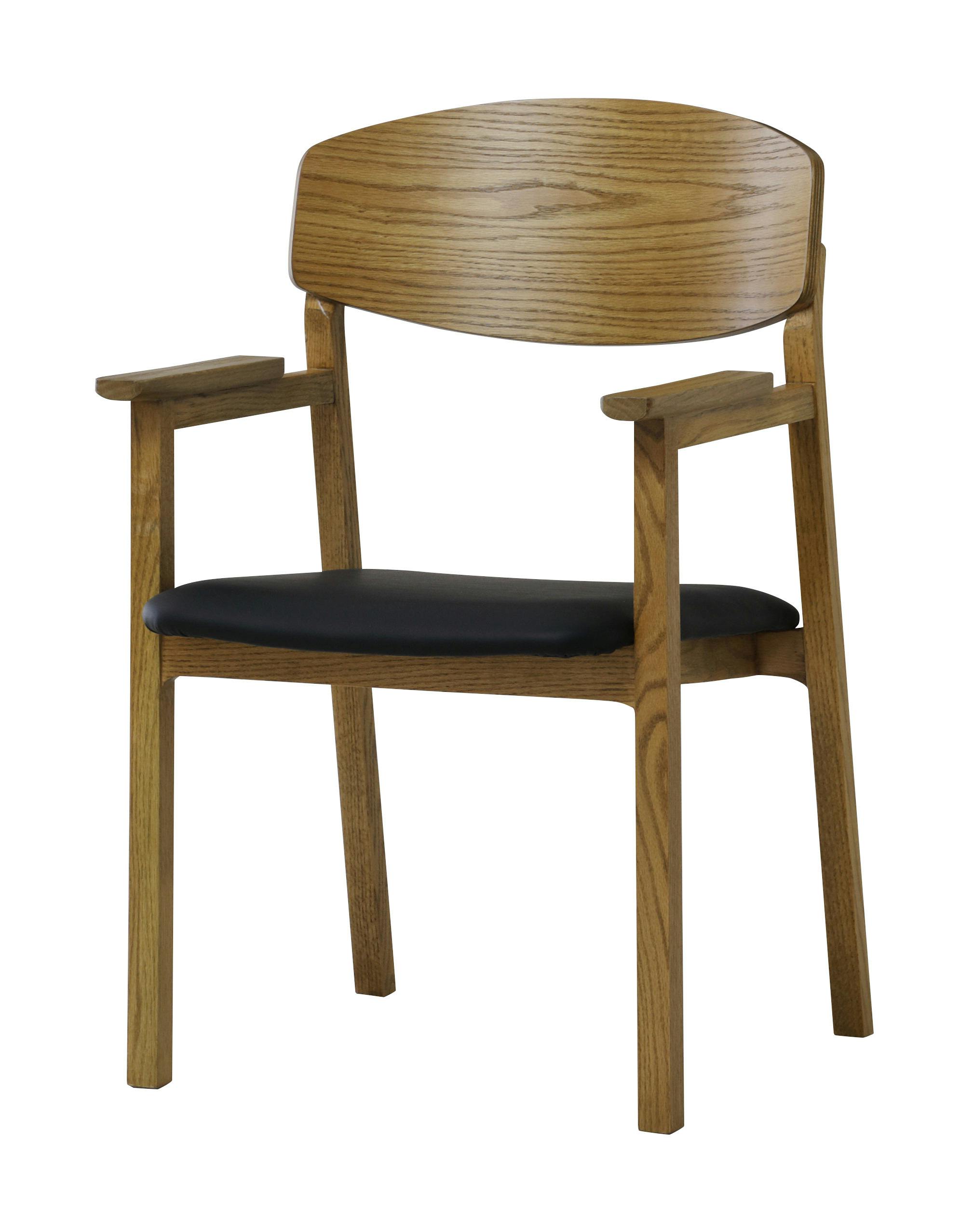 SIEVE ADR-DC003 Stam Dining Chair ブラック 53×55×83 ダイニングチェア 椅子 木製 合皮 ADRDC003BK【別送品】