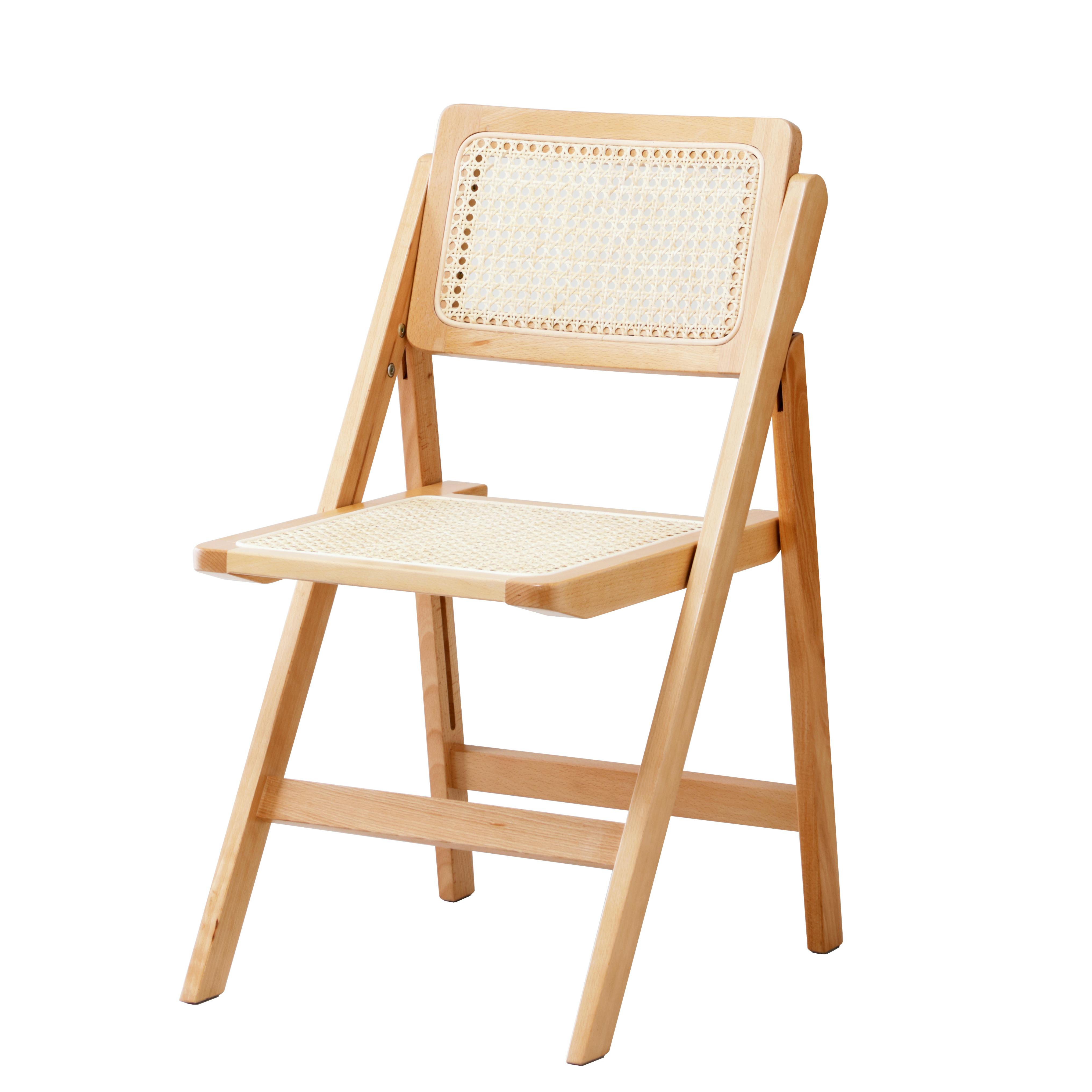 Mash AMU-FC01 アム フォールディングチェア 42×49×78 折り畳み椅子 木製 ラタン AMUFC01【別送品】