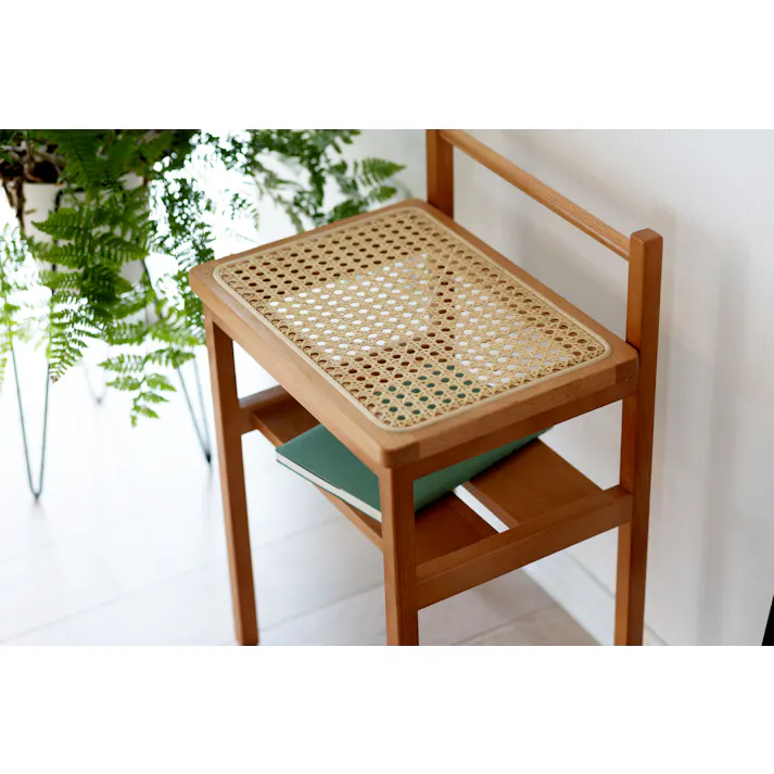 Mash AMU-T03 アム サイドテーブル 35×27×53 収納 木製 ラタン AMUT03【別送品】