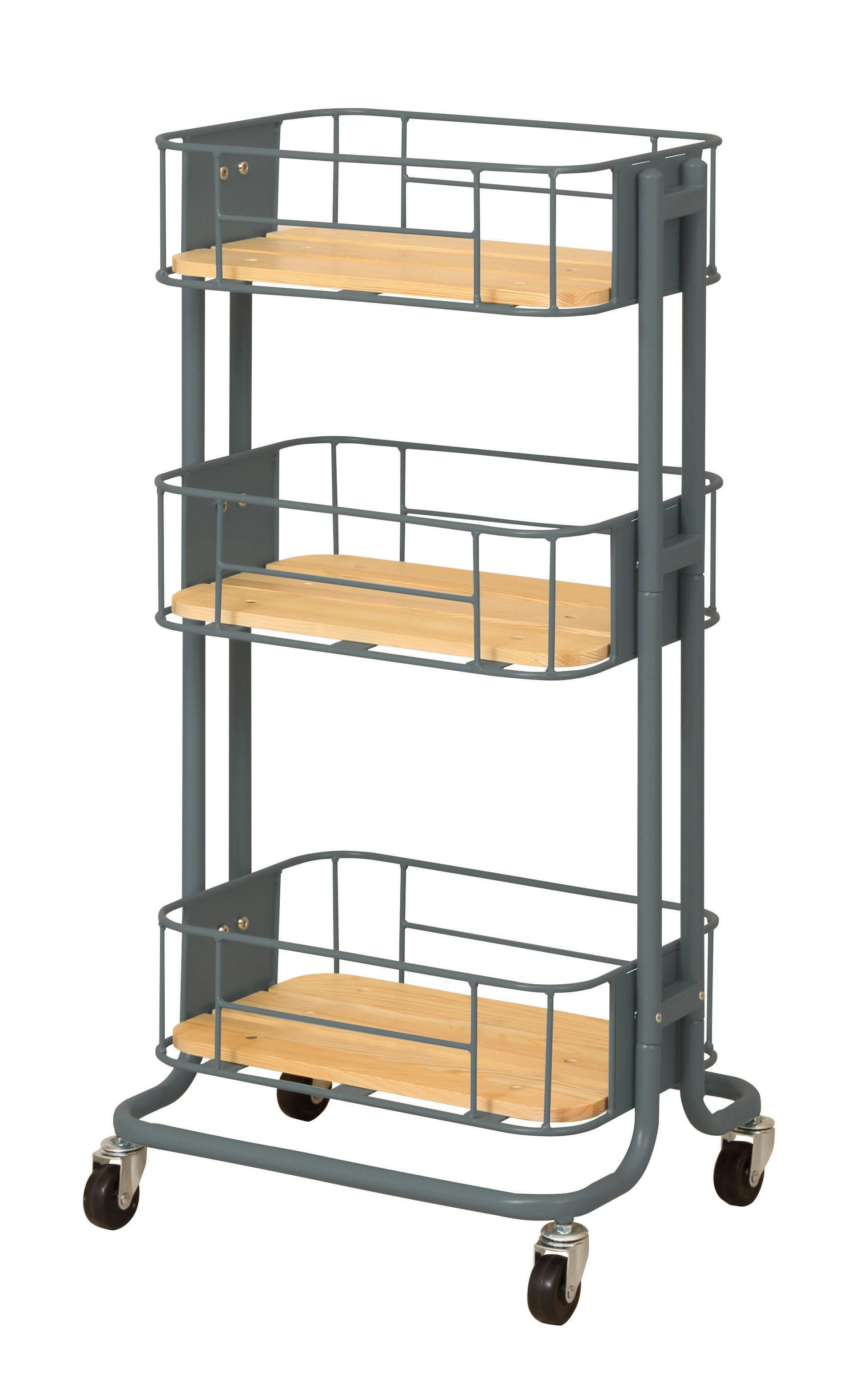 Mash BCW-440(GR) ビーワイケージ ワゴン グレー 44.5×35×85.5 キッチン収納 おしゃれ BCW440GR【別送品】