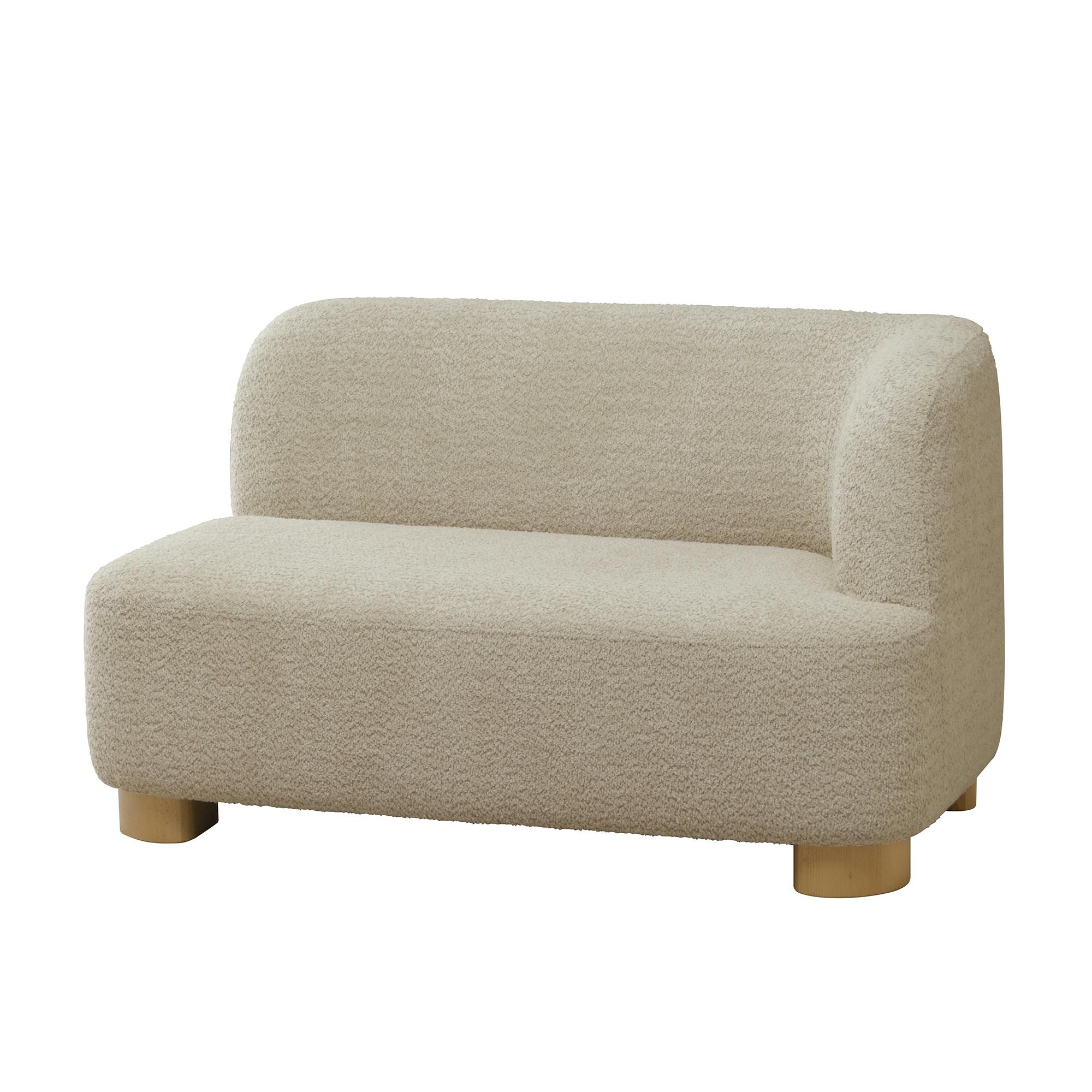 Mash ENN-SF001L(IV) アン アームソファ(左肘) アイボリー 115×70×65 1人暮らし 1.5人掛け ローソファ ENNSF001LIV【別送品】