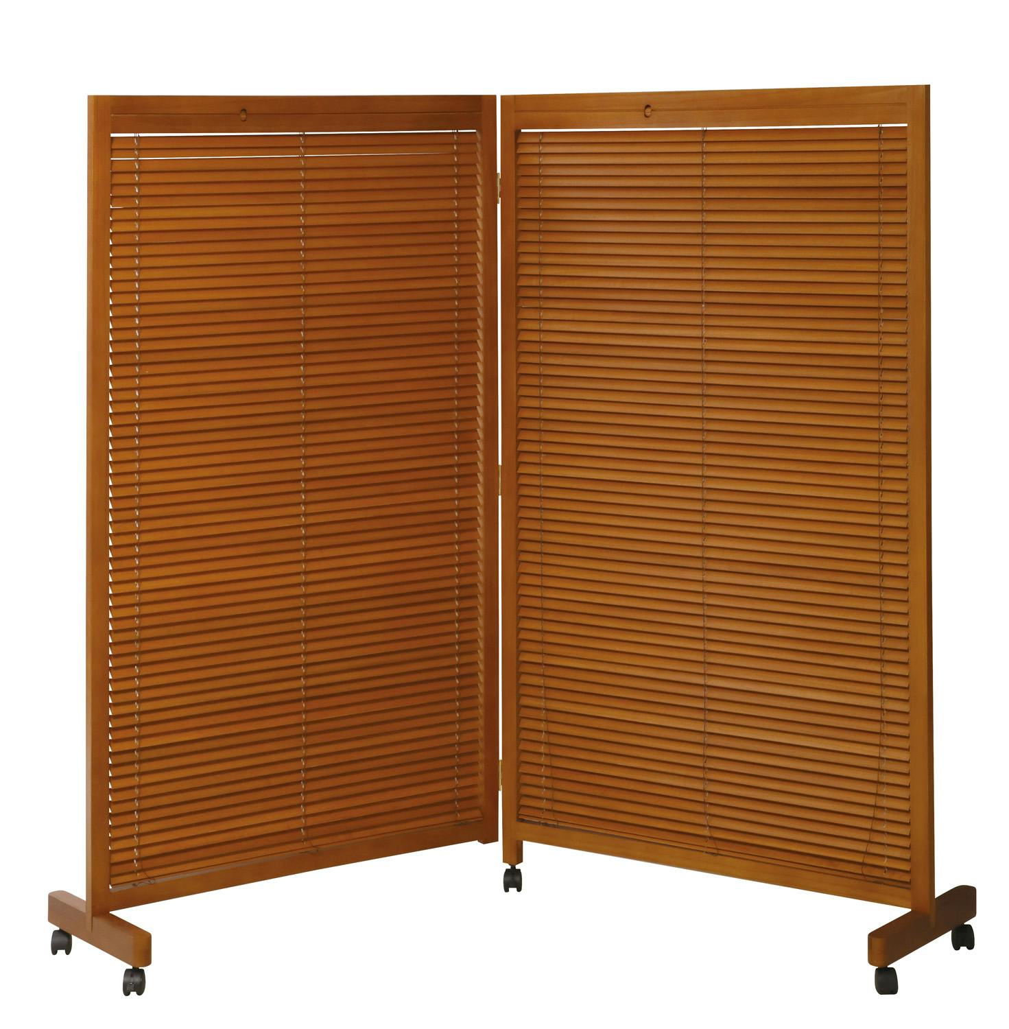 UTILITY JP-LB2(MBR) 衝立2連 ミディアムブラウン 間仕切り 衝立