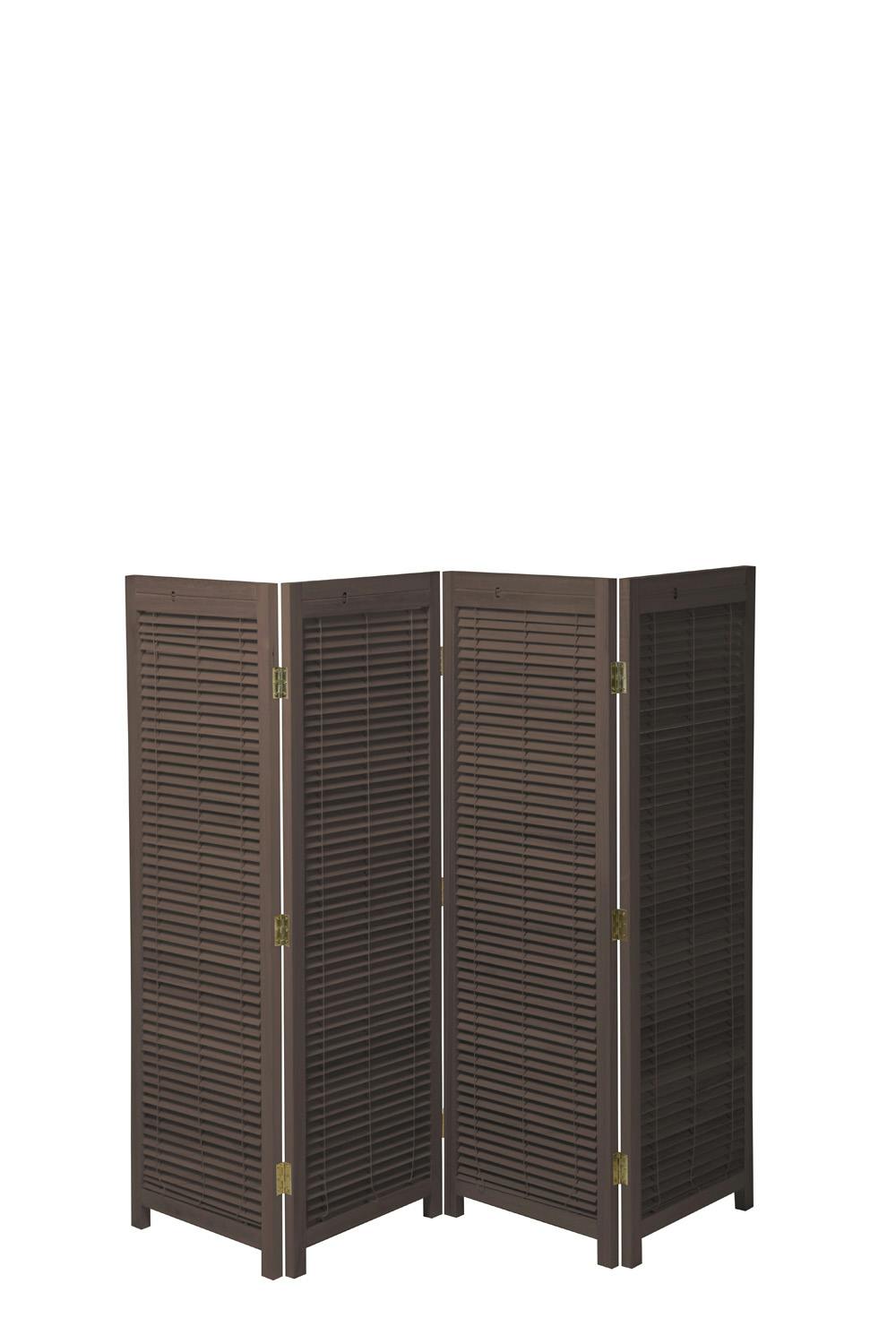 UTILITY JP-LB4S(BR) 衝立4連 ブラウン 間仕切り 衝立 ブラインド JPLB4SBR【別送品】