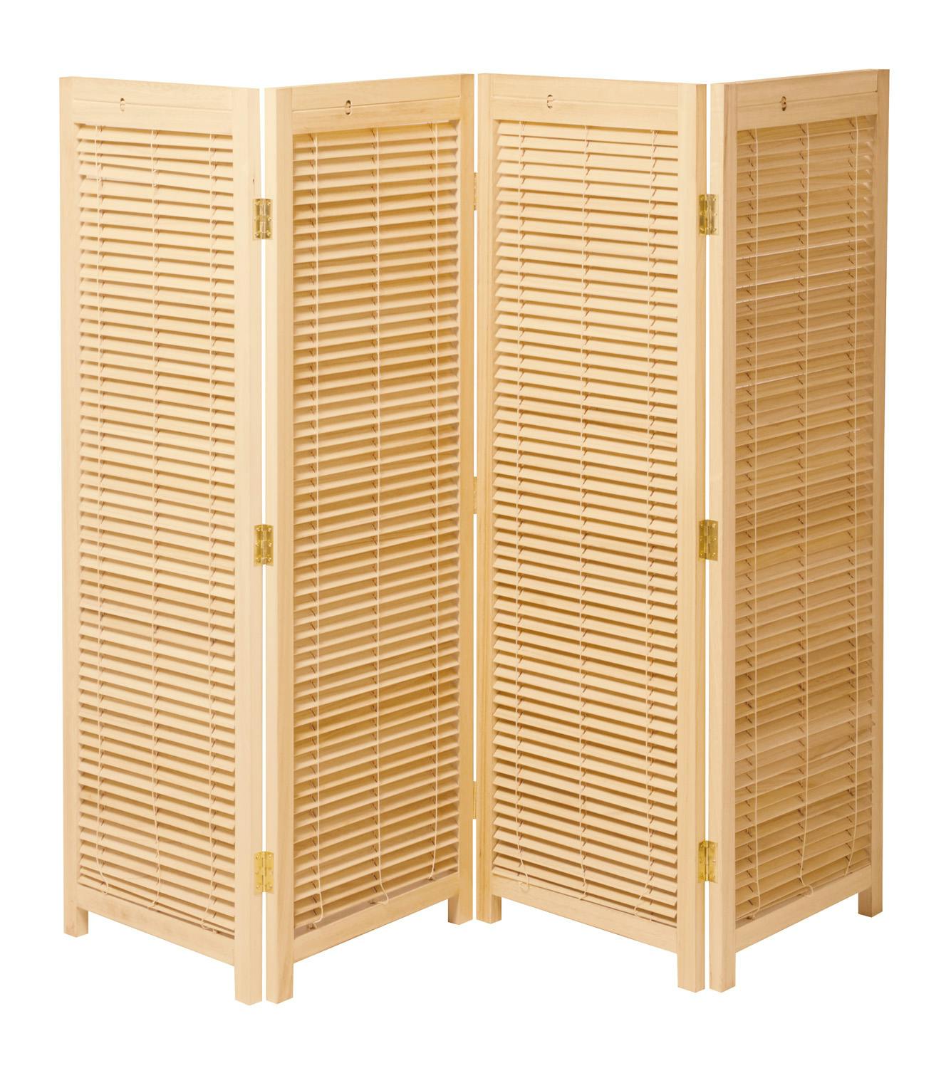 UTILITY JP-LB4S(NA) 衝立4連 ナチュラル 間仕切り 衝立 ブラインド JPLB4SNA【別送品】