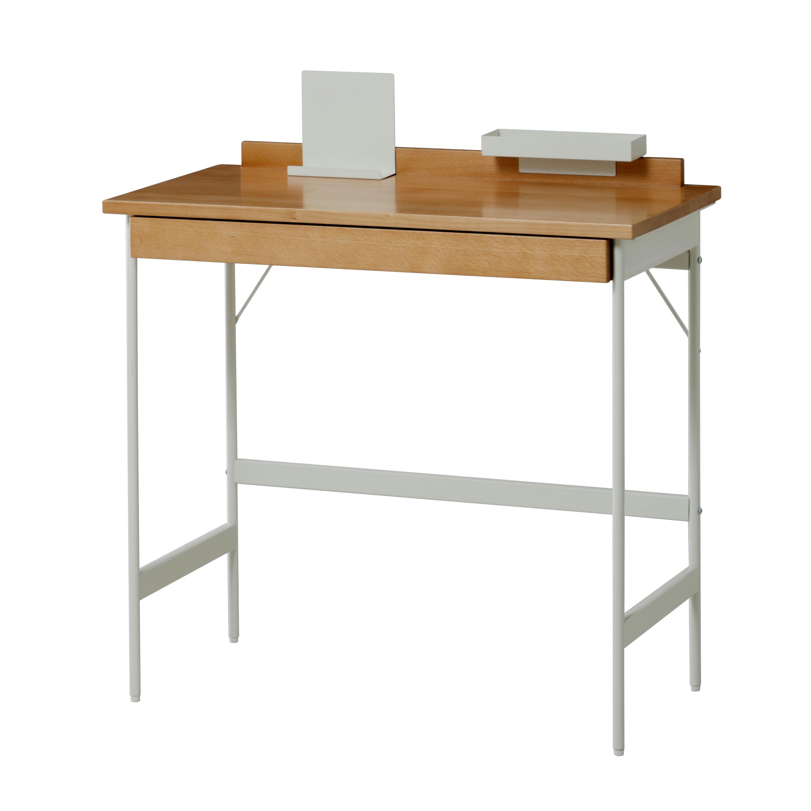 Mash LIV-HD1(WH) リヴ ホームデスク ホワイト 80×40×76 省スペース 引き出し付き おしゃれ LIVHD1WH【別送品】