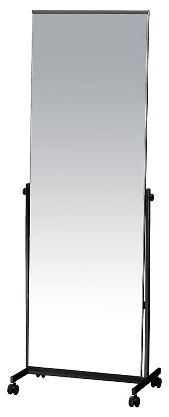 スタンドミラー ブラック 突っ張り棒付き　姿見 UTILITY P-1126TS(BK) スタンドミラー ブラック 57×36×158.5 姿見 鏡