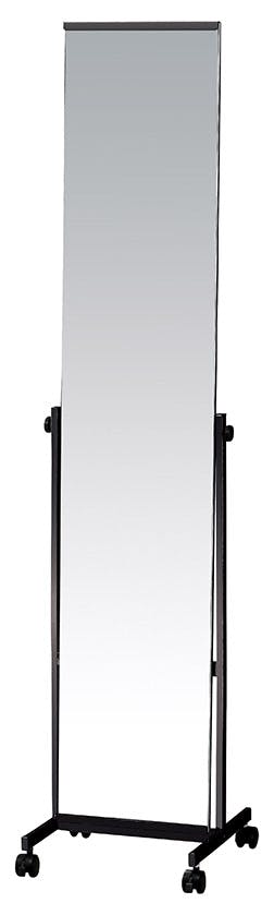 UTILITY P-5526TS(BK) スタンドミラー ブラック 37×36×158.5 姿見 鏡 キャスター付き P5526TSBK【別送品】
