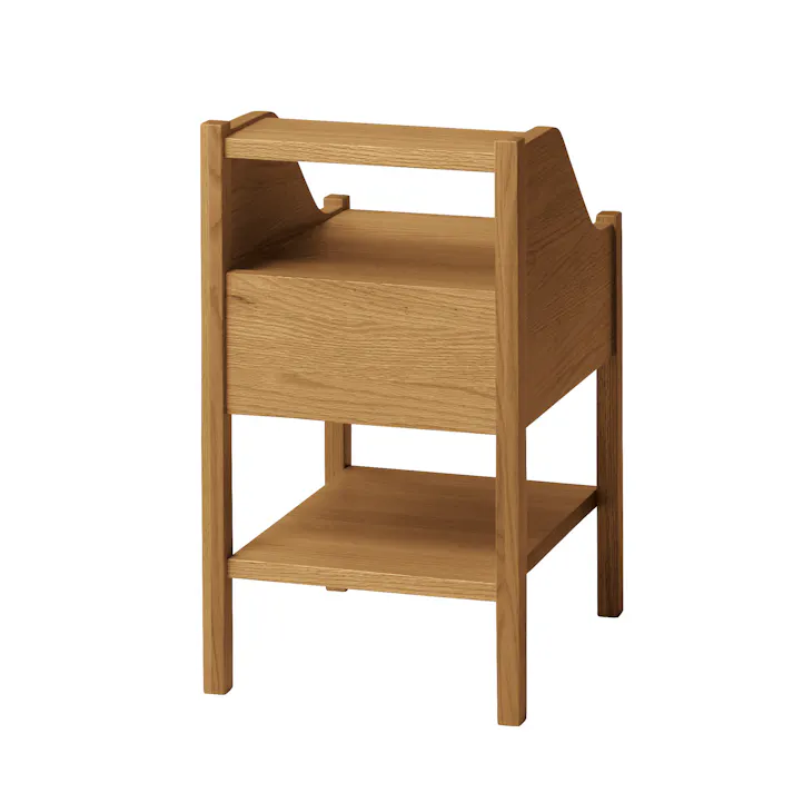 SIEVE SVE-NT001 Slope Night Table ナチュラル 34×40×59 サイドテーブル 寝室収納 木製 SVENT001NA【別送品】