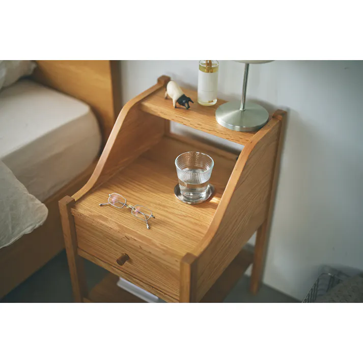 SIEVE SVE-NT001 Slope Night Table ナチュラル 34×40×59 サイドテーブル 寝室収納 木製 SVENT001NA【別送品】