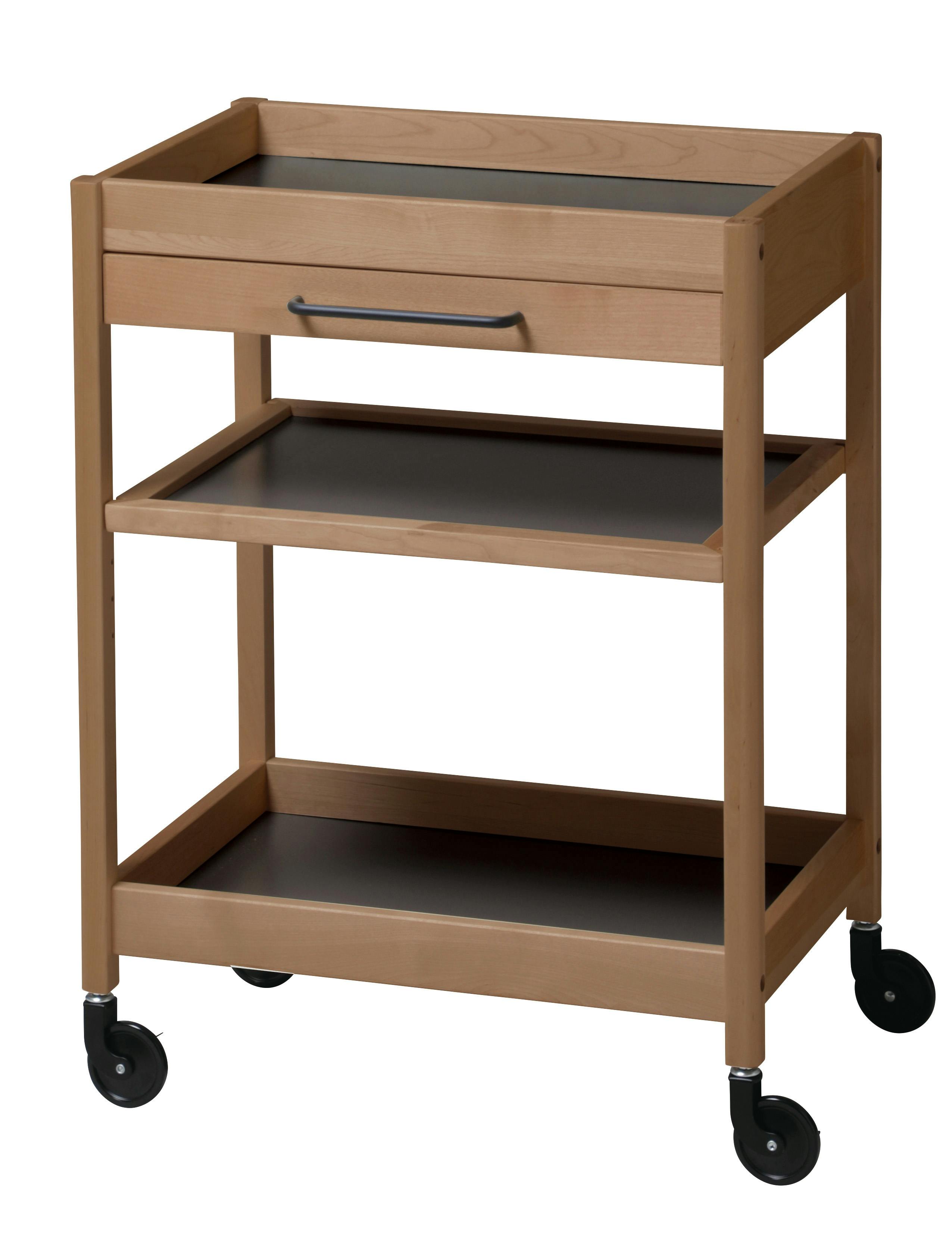 UTILITY TORE-3H(BR) トーレ ワゴン(引き出し付) ブラウン 60×40×80 キッチンワゴン リビングワゴン 木製 TORE3HBR【別送品】