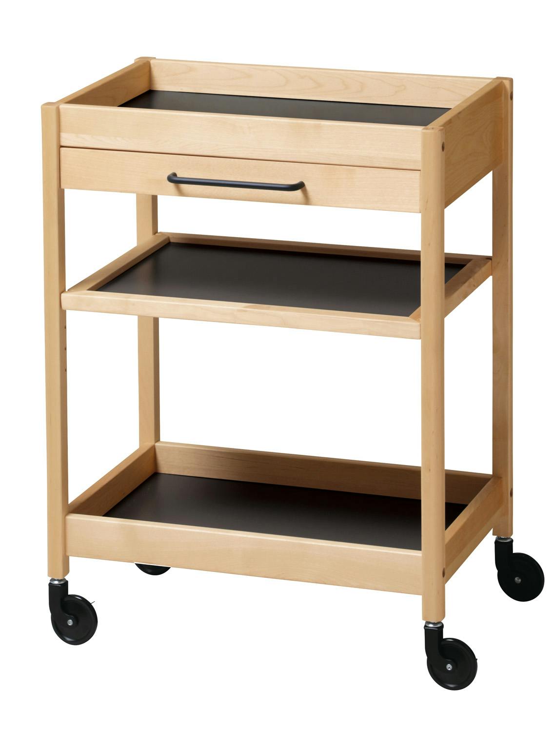 UTILITY TORE-3H(NA) トーレ ワゴン(引き出し付) ナチュラル 60×40×80 キッチンワゴン リビングワゴン 木製 TORE3HNA【別送品】