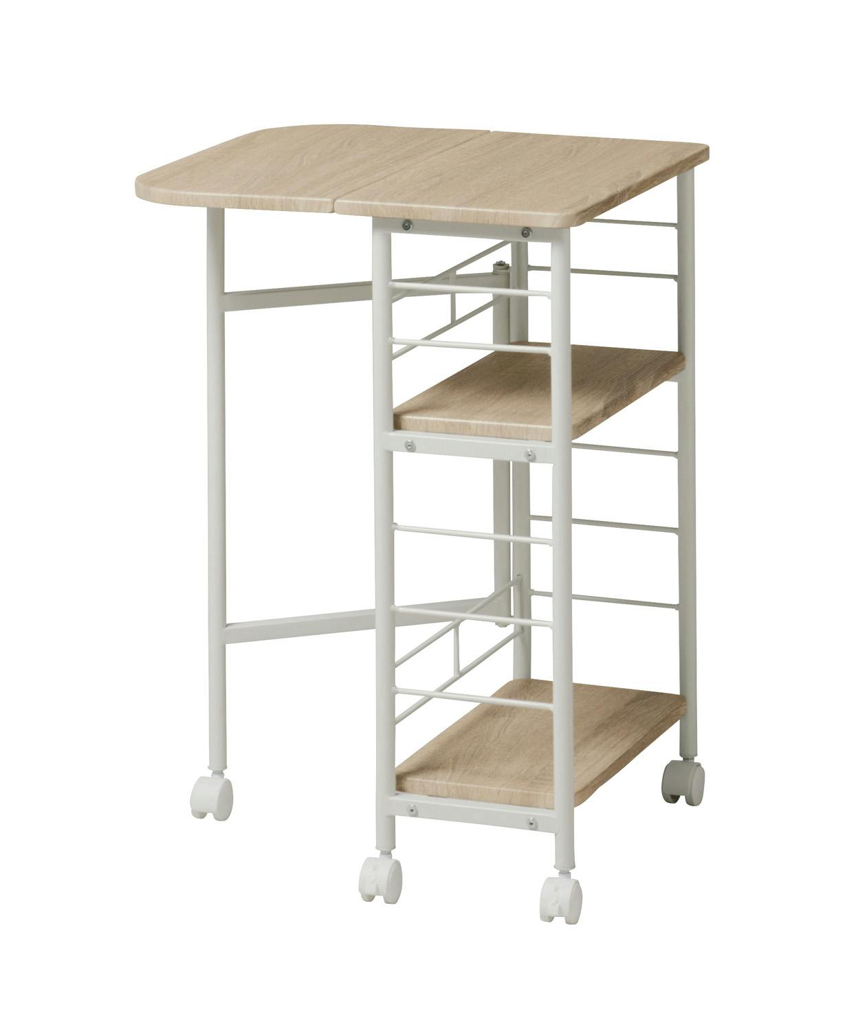 UTILITY VBW-50(NA) バタフライワゴン ナチュラル 50×45×70 キッチン収納 作業台 省スペース VBW50NA【別送品】