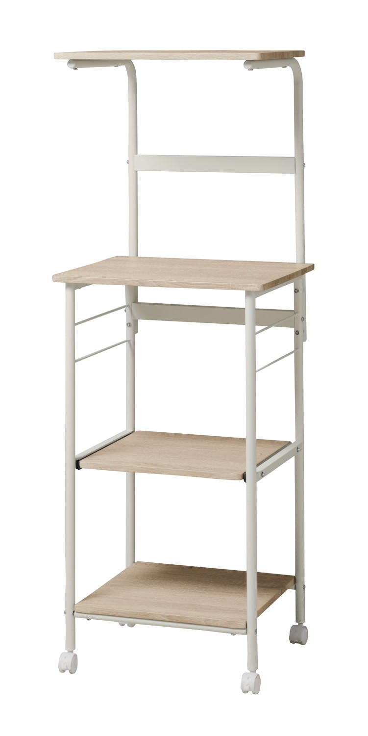 UTILITY VKW-50(NA) レンジワゴン ナチュラル 50×42.5×142 キッチン収納 レンジラック 省スペース VKW50NA【別送品】