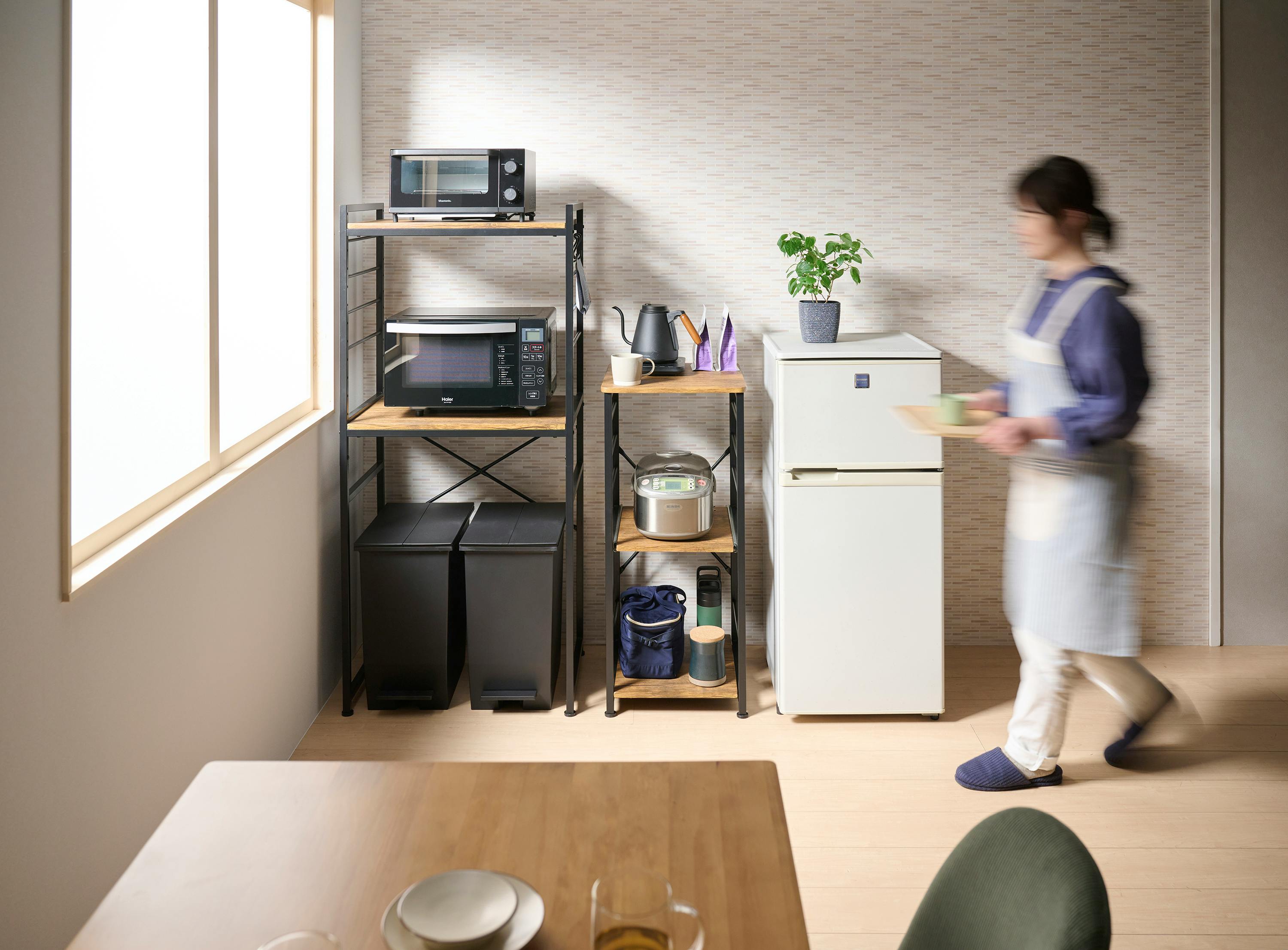 UTILITY VSK-40(BR) スリムキッチンラック ブラウン 40×45×90 キッチン