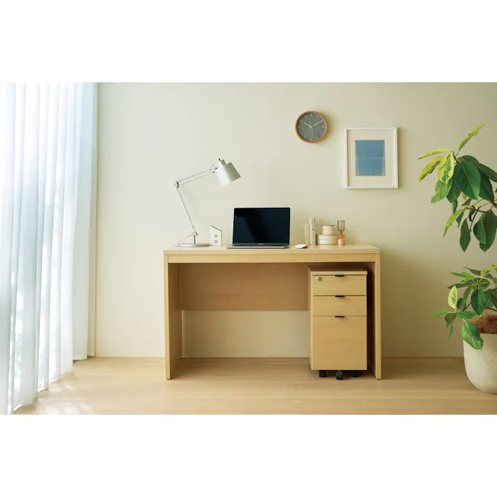 UTILITY WDS-MNW(NA) インワゴン ナチュラル 31×40×59.5 デスクサイドワゴン ナイトテーブル 鍵付き WDSMNWNA【別送品】