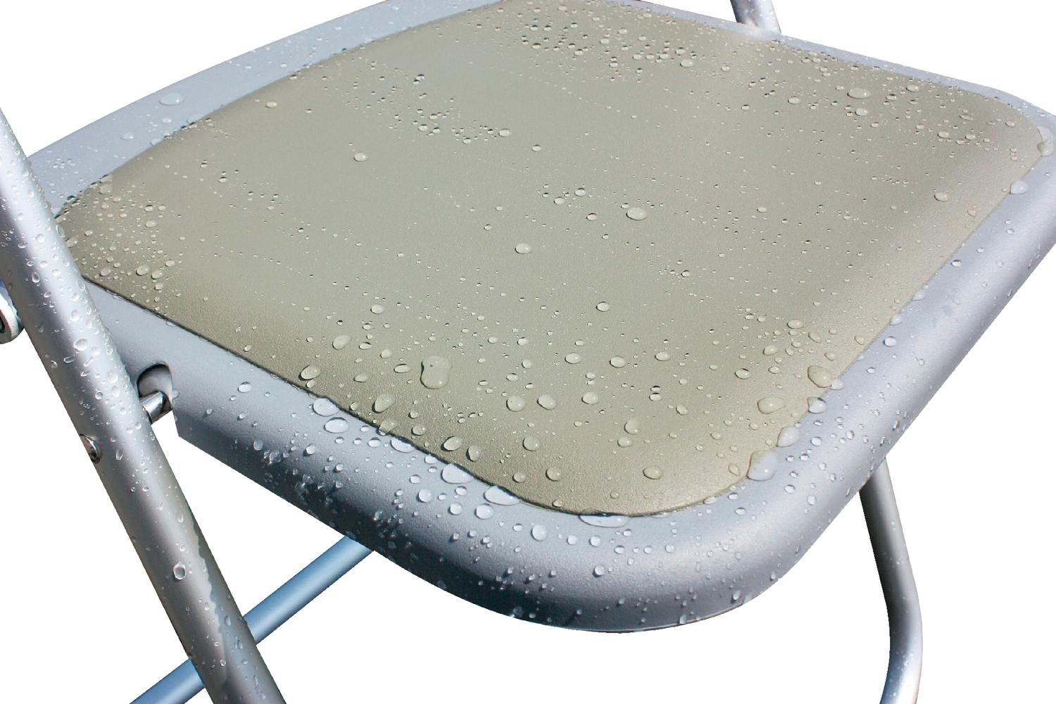 UTILITY アルミ折畳みイス(クッションパット付) グレー 屋外対応可能
