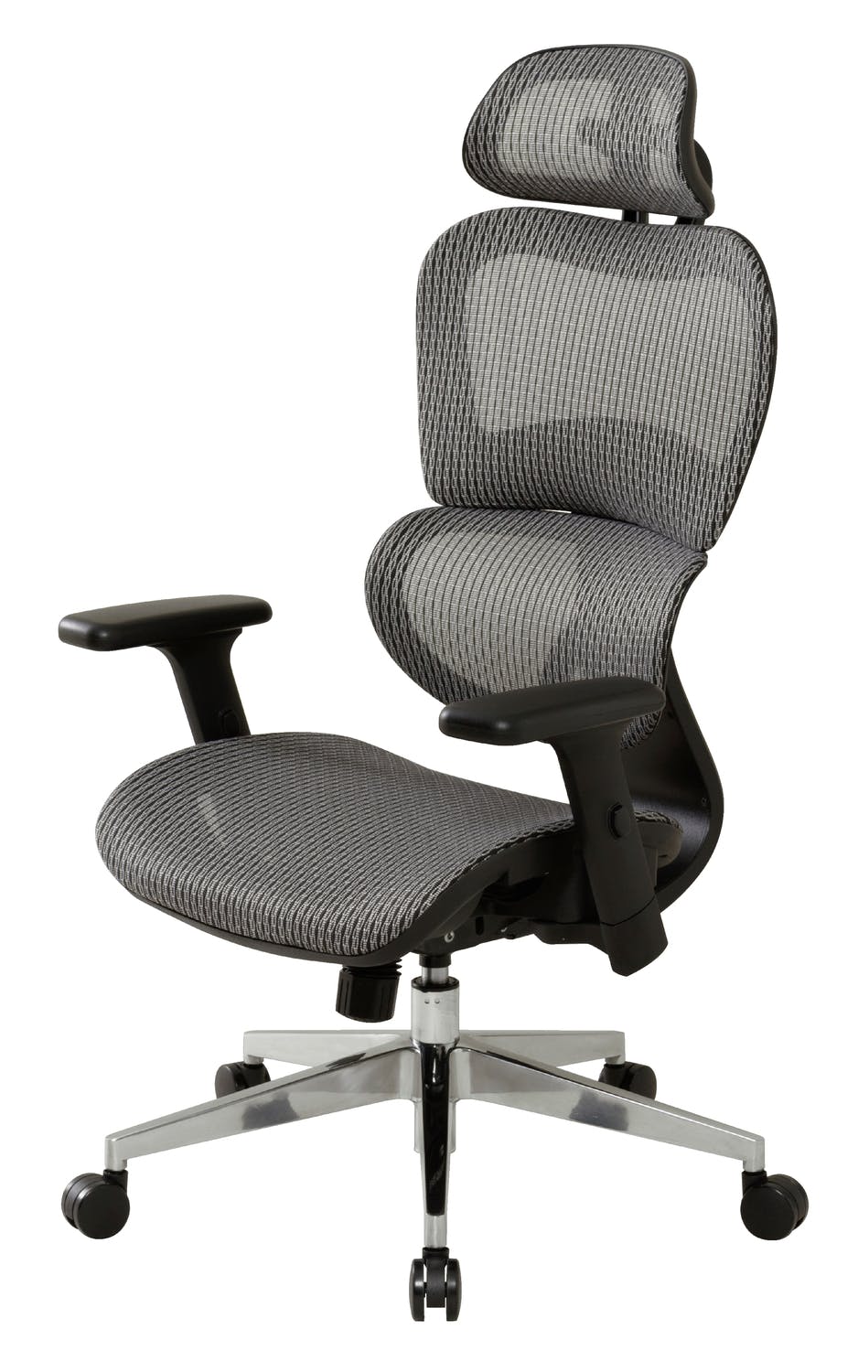 UTILITY オフィスチェア メッシュ張り グレー メッシュチェア 肘付き 多機能 CKS2GR【別送品】