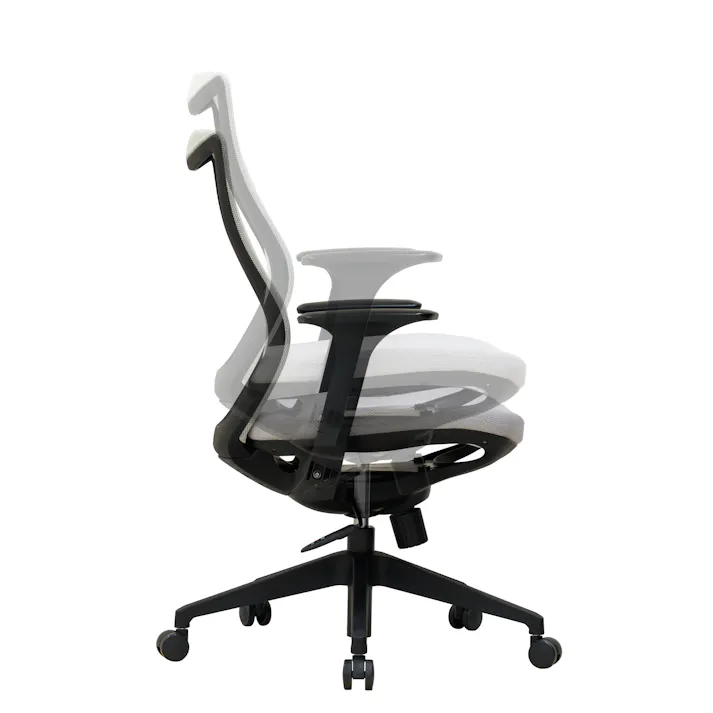 UTILITY オフィスチェア メッシュ張り ブラック 肘付き 執務室 事務椅子 CS01BBK【別送品】