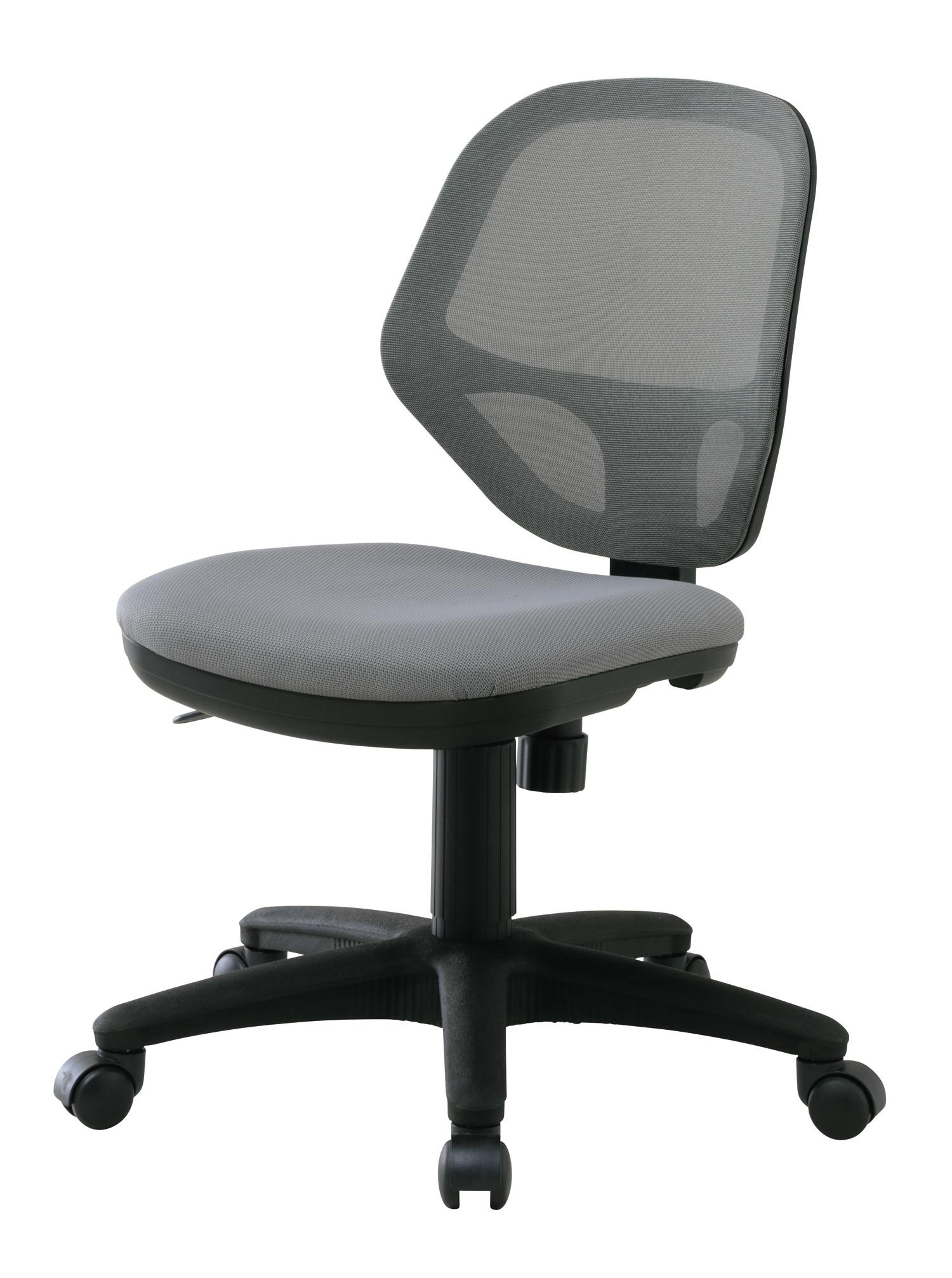 UTILITY オフィスチェア グレー メッシュ張り 肘無し 事務椅子 K921MSGR【別送品】
