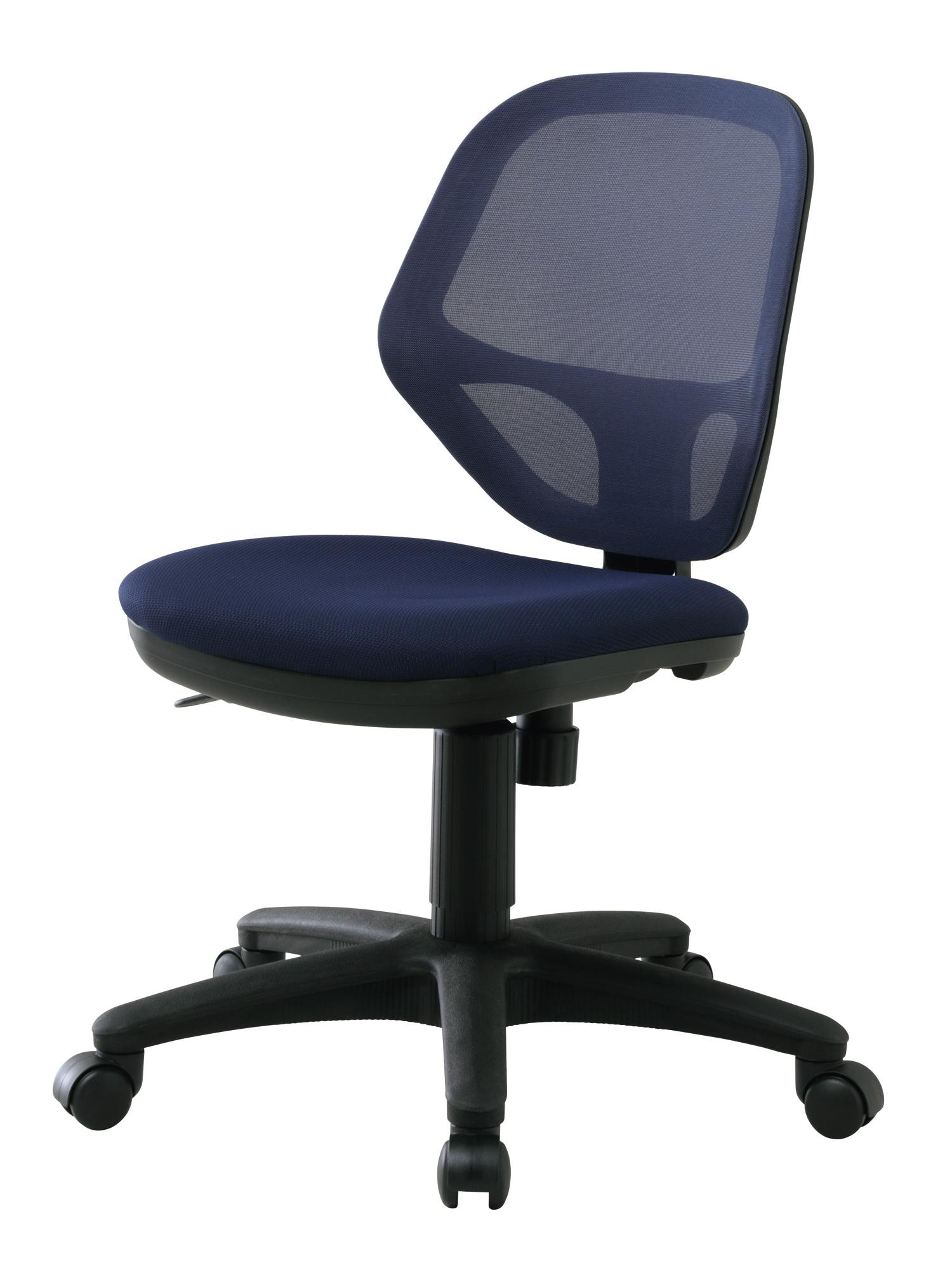 UTILITY オフィスチェア ネイビー メッシュ張り 肘無し 事務椅子 K921MSNV【別送品】