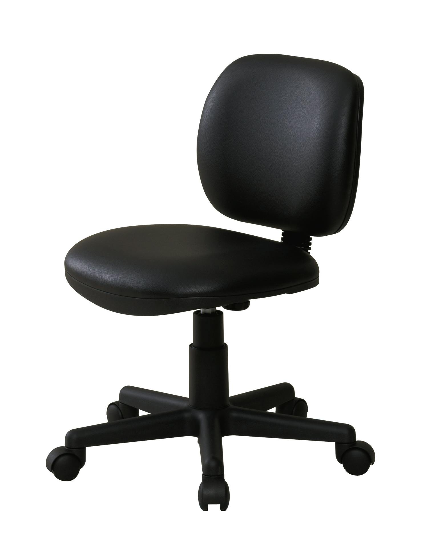 UTILITY スタディチェア ブラック レザー 肘無し 事務椅子 K933BK【別送品】