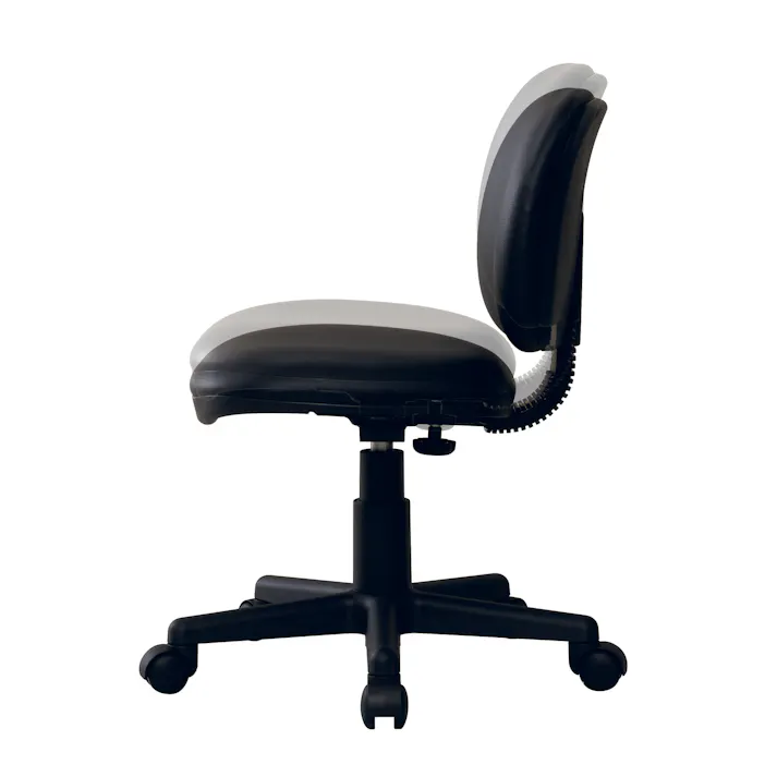 UTILITY スタディチェア ブラック レザー 肘無し 事務椅子 K933BK【別送品】