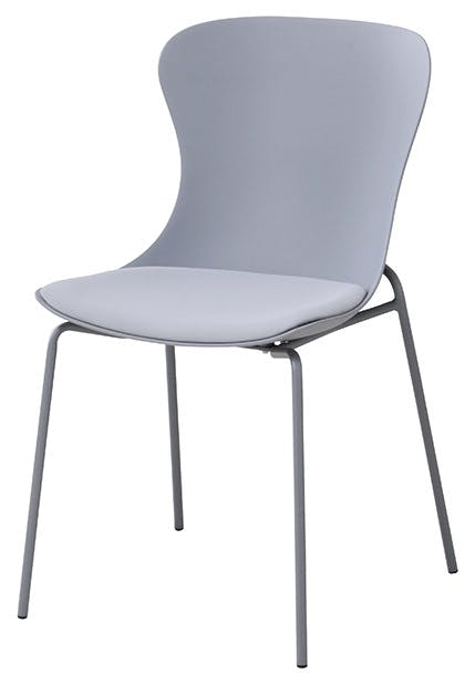 UTILITY シエルナ チェア グレー 樹脂チェア クッション付き ミーティングチェア SELCGR【別送品】