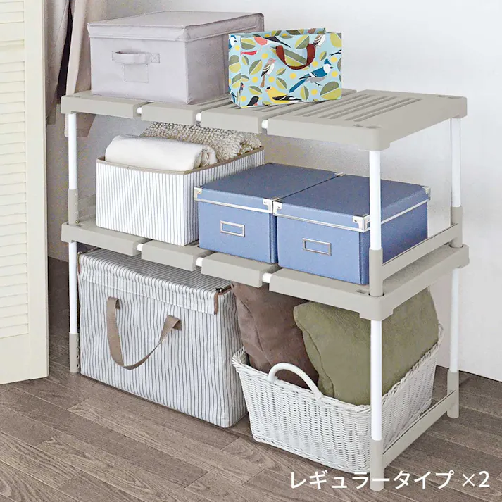 天馬 伸びるん棚 ピタッ!と レギュラータイプ 1台入 押入れ整理棚 収納ラック すきま収納 4904746066923【別送品】