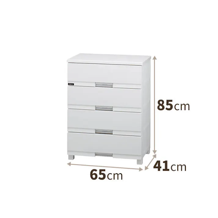 天馬 フィッツ プラス プレミアム FP6504 4段 セラミックホワイト 衣類収納 チェスト リビング収納 4904746080332【別送品】