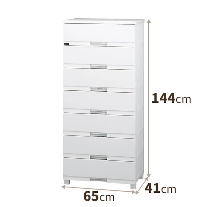 天馬 フィッツ プラス プレミアム FP6507 7段 セラミックホワイト 衣類収納 チェスト リビング収納 4904746080370【別送品】