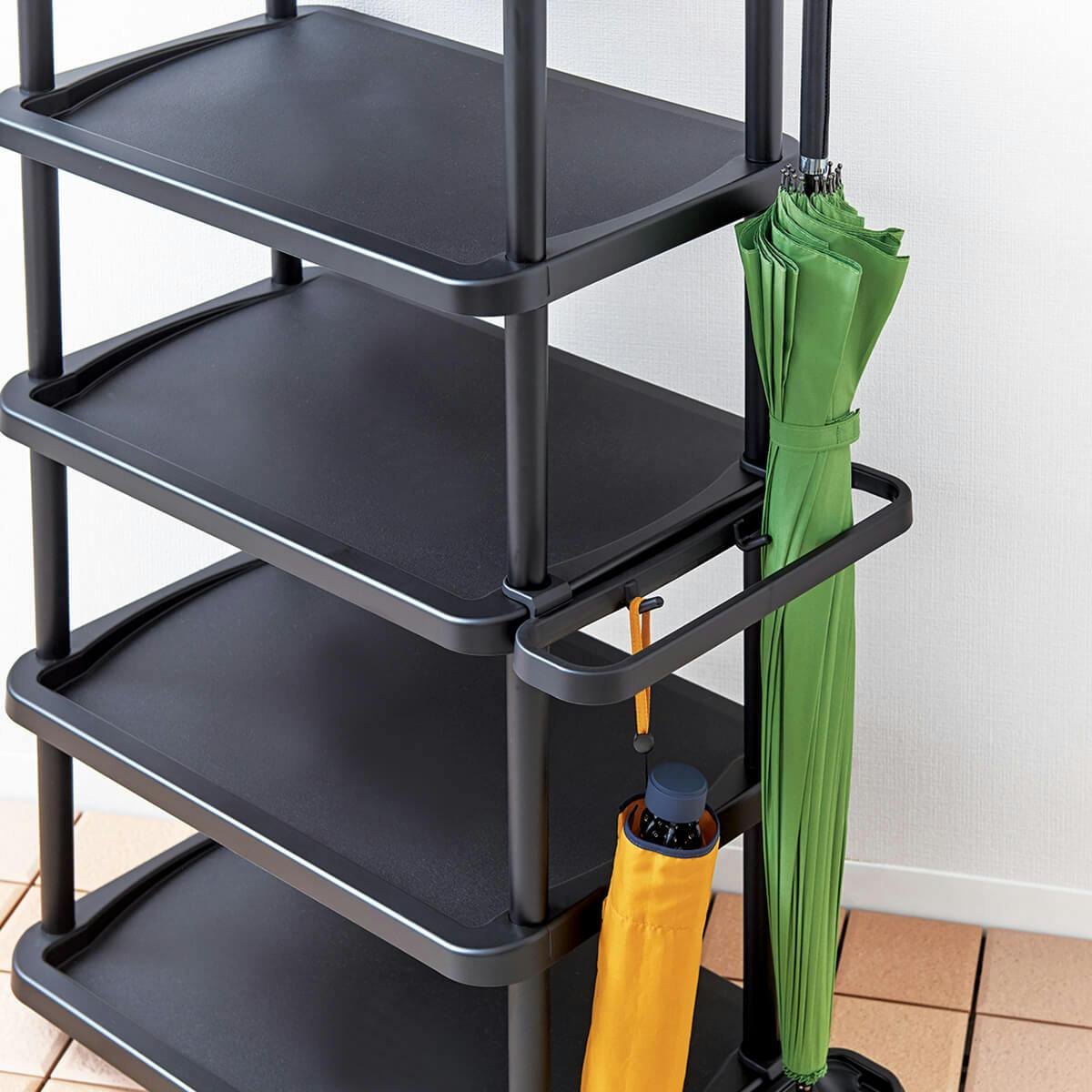 天馬 プロフィックス くつ置けるん棚 5段ワイド 簡単組み立て 収納