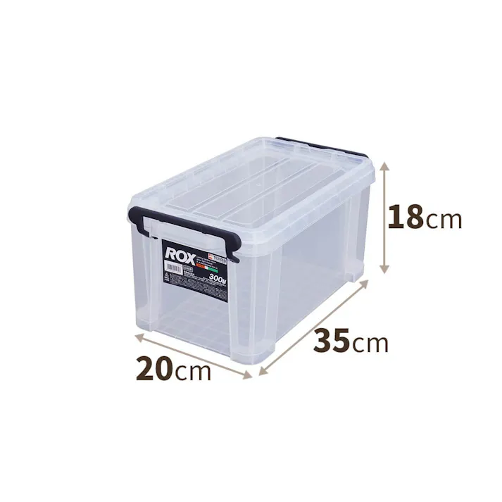 天馬 ロックス 300M コンテナボックス 業務用収納ケース フタ付きコンテナ 4904746114648【別送品】
